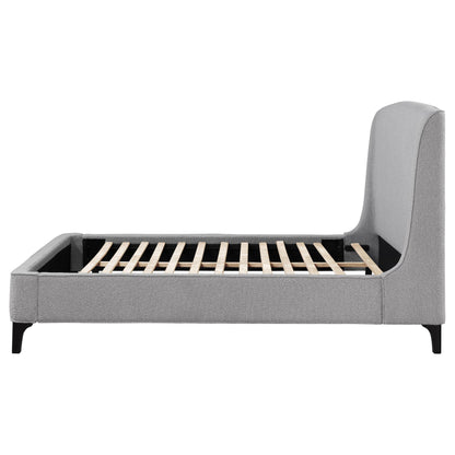 Coaster Furniture Mosby 306021Q Upholstered Queen Wingback Bed - Grey IMAGE 5