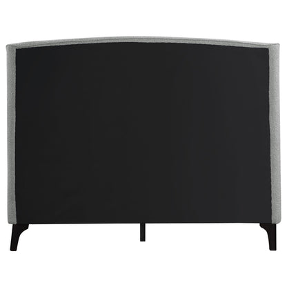 Coaster Furniture Mosby 306021Q Upholstered Queen Wingback Bed - Grey IMAGE 7