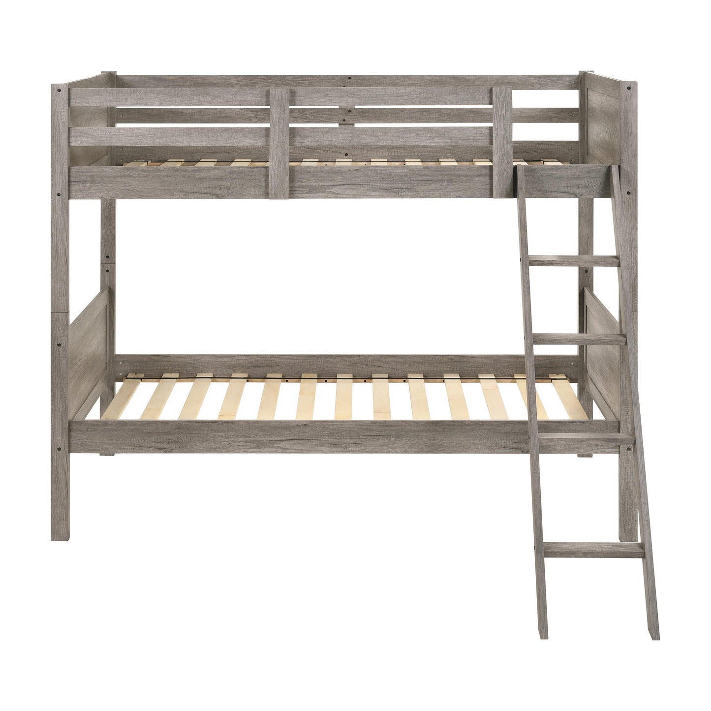  Coaster Furniture Ryder 400818 Wood Twin Over Twin Bunk Bed - Weathered Taupe IMAGE 4