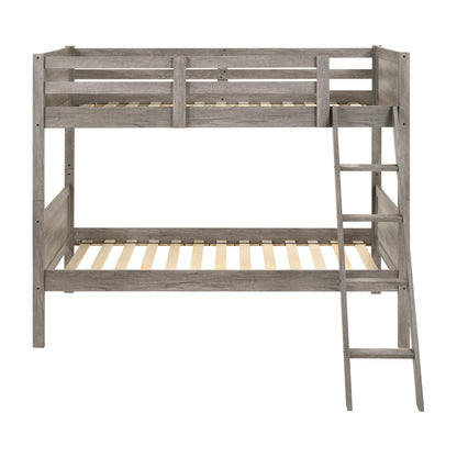  Coaster Furniture Ryder 400818 Wood Twin Over Twin Bunk Bed - Weathered Taupe IMAGE 4