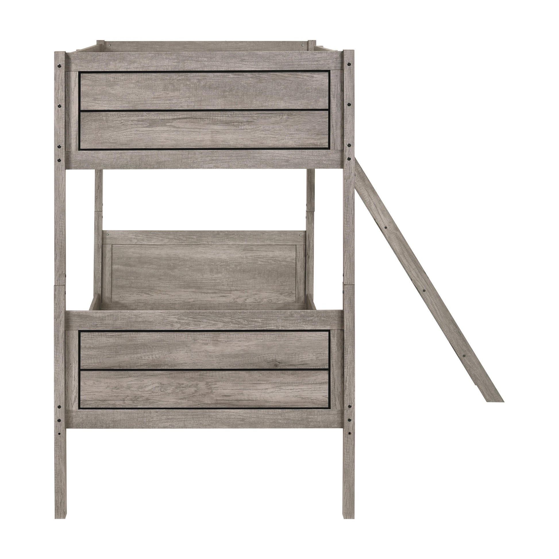  Coaster Furniture Ryder 400818 Wood Twin Over Twin Bunk Bed - Weathered Taupe IMAGE 5