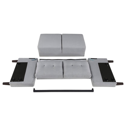 Coaster Furniture Bowen 506782 Upholstered Track Arm Tufted Loveseat - Grey IMAGE 8