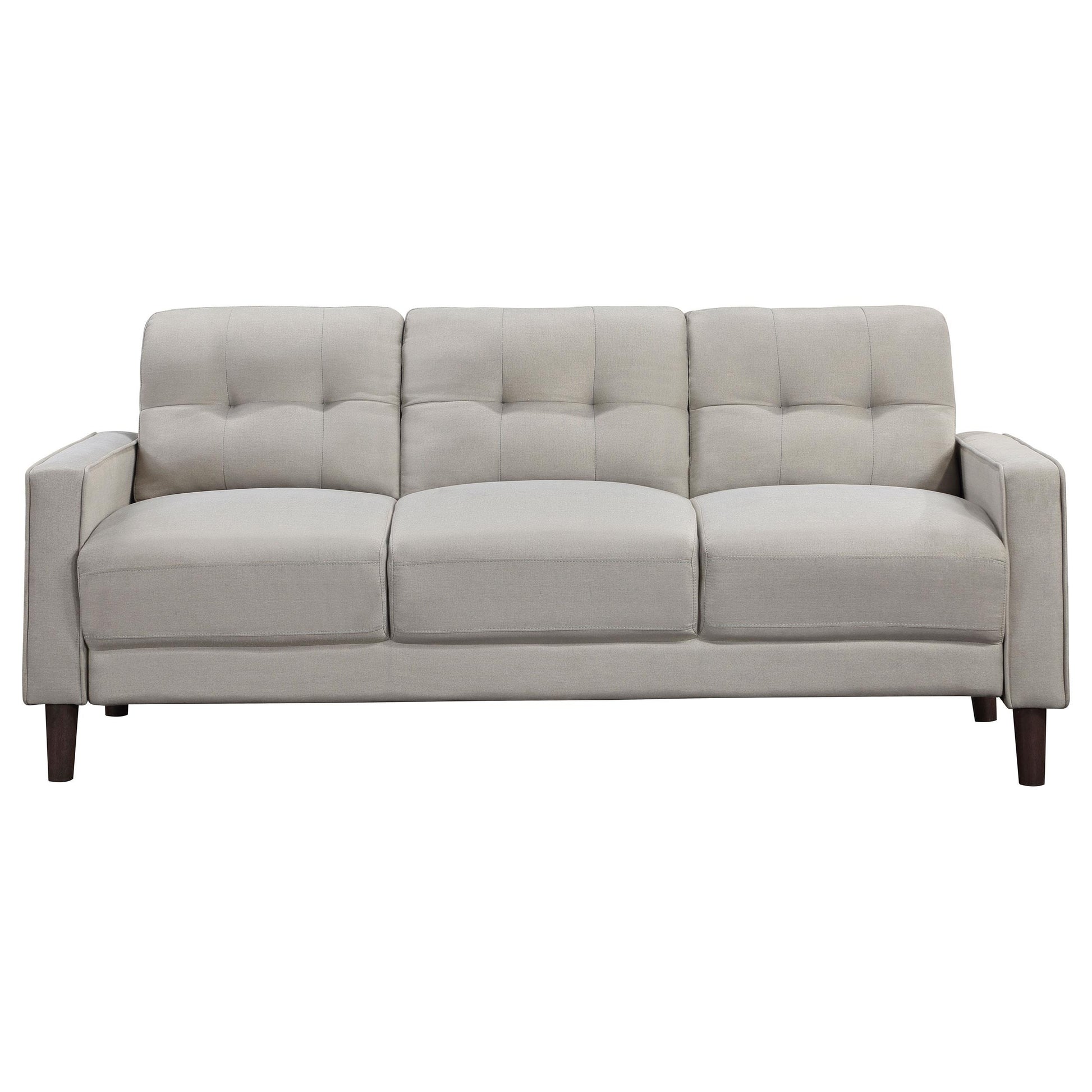Coaster Furniture Bowen 506785 Upholstered Track Arm Tufted Sofa - Beige IMAGE 2