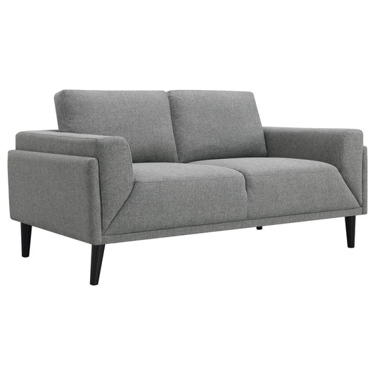 Coaster Furniture Rilynn 509525 Upholstered Track Arm Loveseat - Grey IMAGE 1