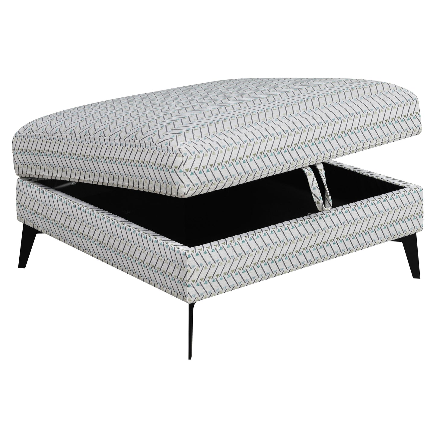 Coaster Furniture Clint 509807 Square Upholstered Tufted Storage - Ottoman Aloe IMAGE 3