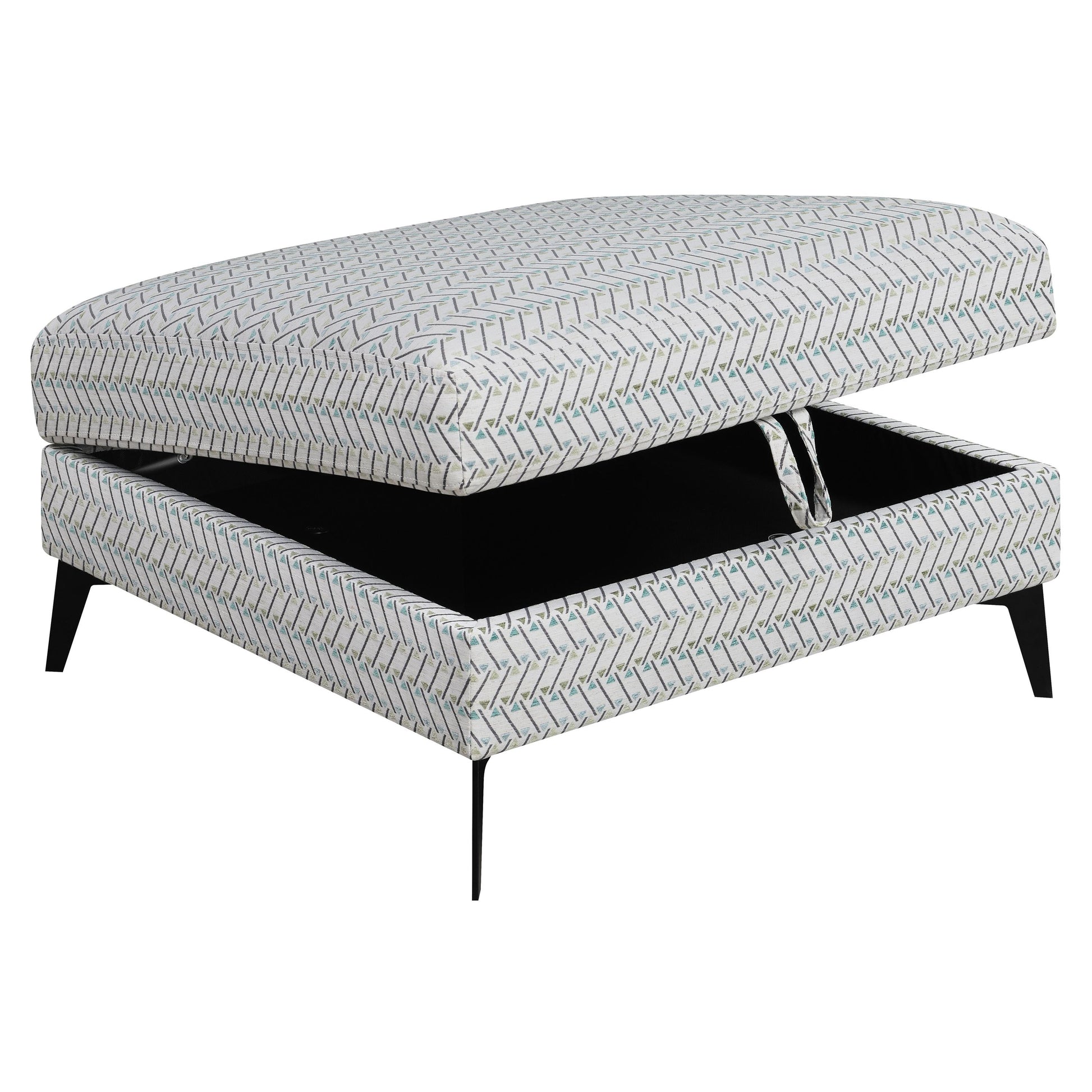 Coaster Furniture Clint 509807 Square Upholstered Tufted Storage - Ottoman Aloe IMAGE 3