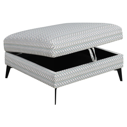 Coaster Furniture Clint 509807 Square Upholstered Tufted Storage - Ottoman Aloe IMAGE 3