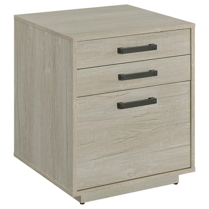  Coaster Furniture Loomis 805882 3-Drawer Home Office File Cabinet - Whitewashed Grey IMAGE 1