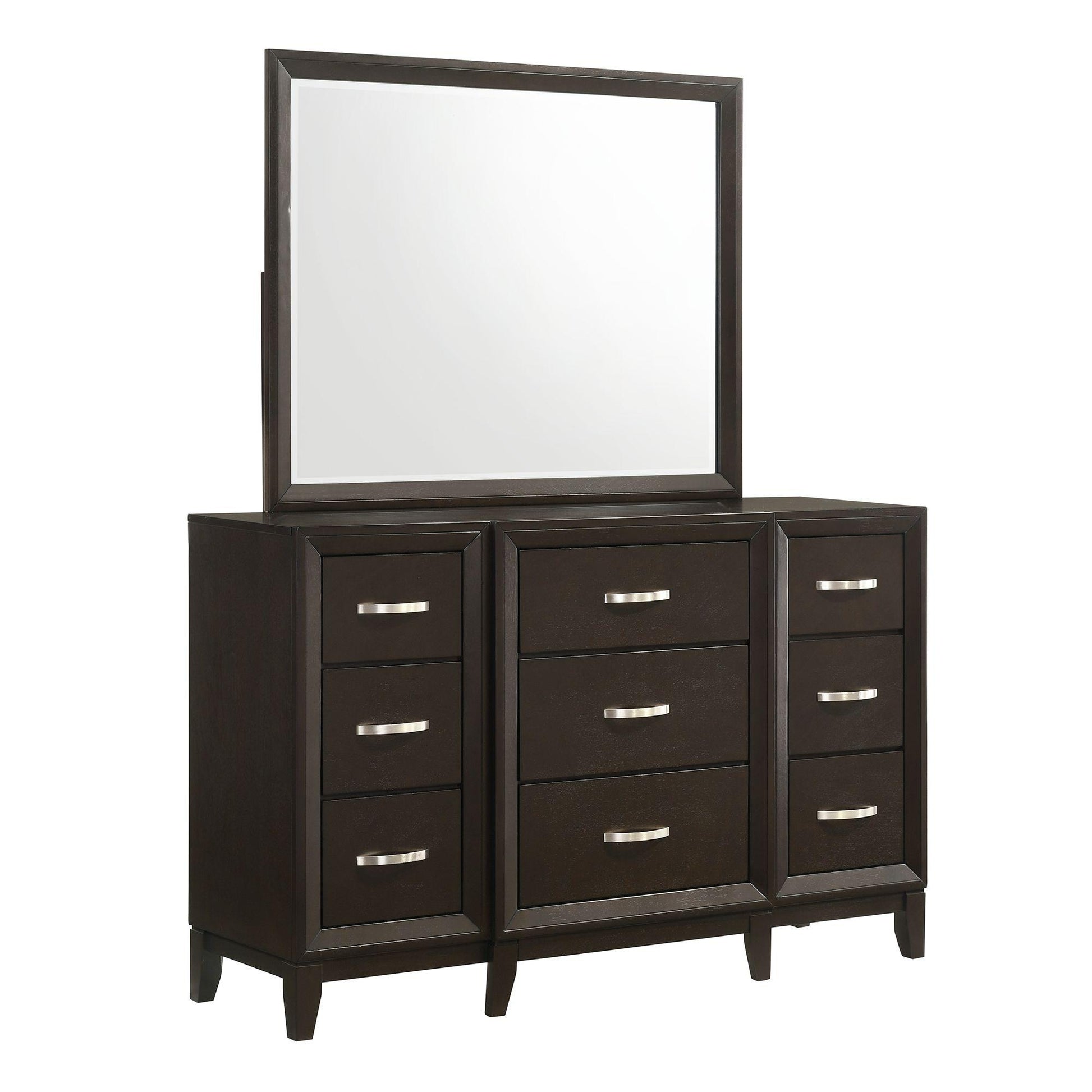  Elements International Beaumont B.1140 Dresser Mirror- Merlot IMAGE 1