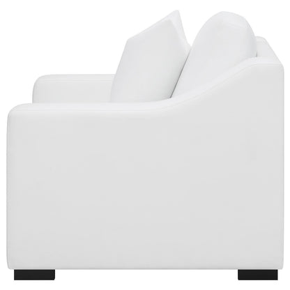 Coaster Furniture Ashlyn 509893 Upholstered Sloped Arm Accent Chair - White IMAGE 5