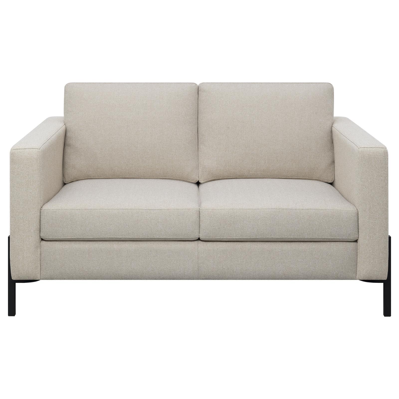 Coaster Furniture Tilly 509902 Upholstered Track Arm Loveseat - Oatmeal IMAGE 3