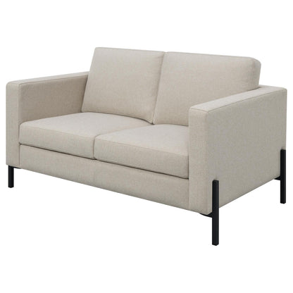 Coaster Furniture Tilly 509902 Upholstered Track Arm Loveseat - Oatmeal IMAGE 4