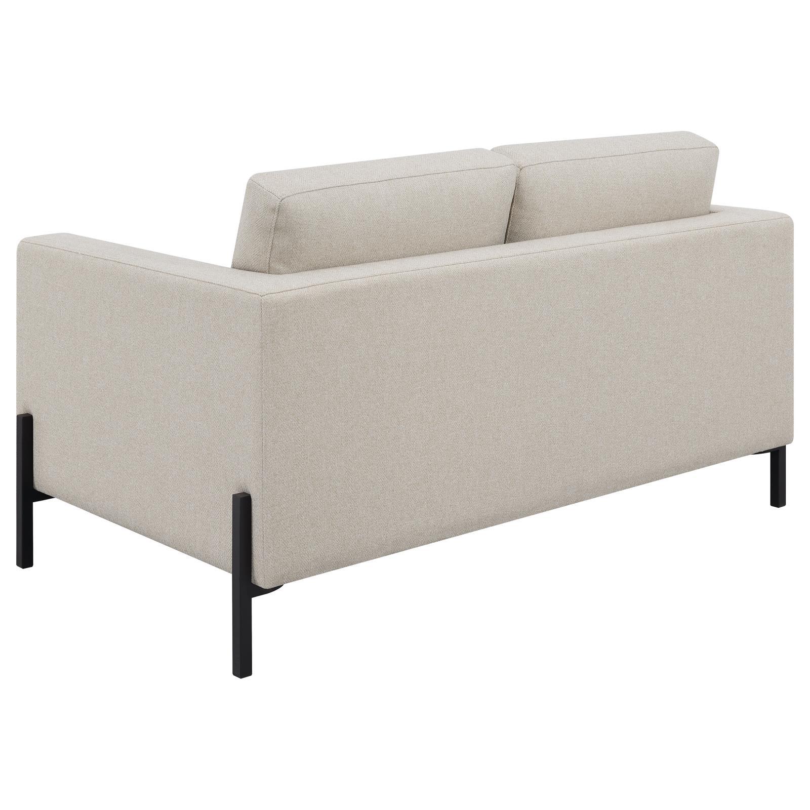 Coaster Furniture Tilly 509902 Upholstered Track Arm Loveseat - Oatmeal IMAGE 6