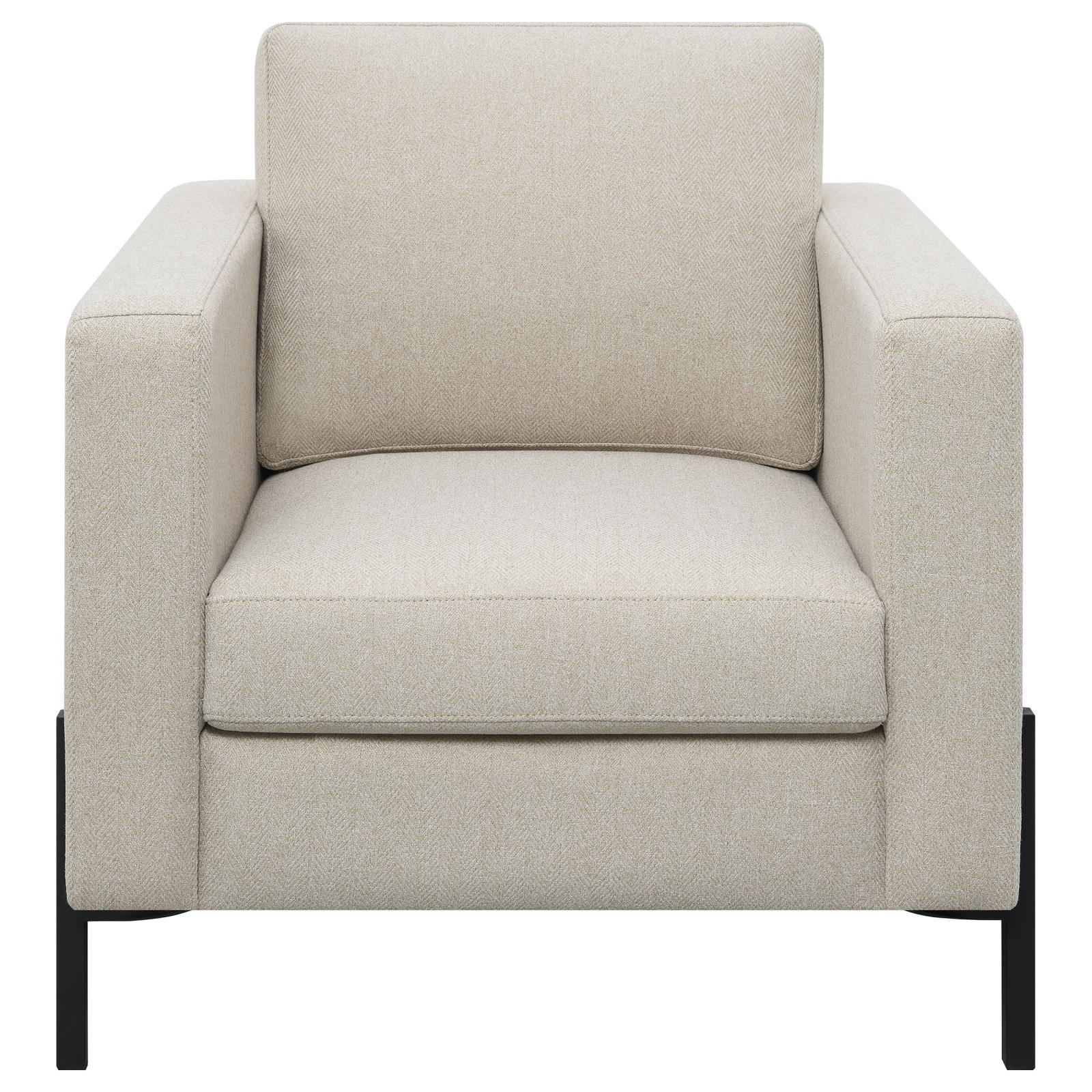 Coaster Furniture Tilly 509903 Upholstered Track Arm Accent Chair - Oatmeal IMAGE 3