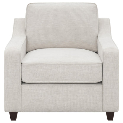 Coaster Furniture Christine 552063 Upholstered Sloped Arm Accent Chair - Beige IMAGE 2