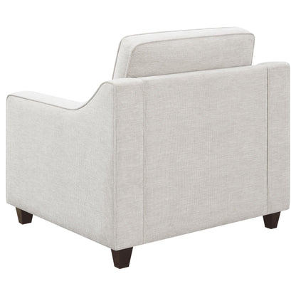 Coaster Furniture Christine 552063 Upholstered Sloped Arm Accent Chair - Beige IMAGE 5