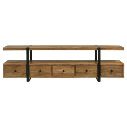 Coaster Furniture Otto 703243 5-Drawer Mango Wood 70" TV Stand Media Console - Brown IMAGE 3