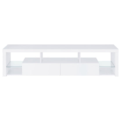 Coaster Furniture Jude 704251 2-Drawer Engineered Wood 71" TV Stand - High Gloss White IMAGE 4