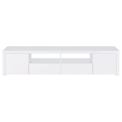 Coaster Furniture Jude 704262 2-door Engineered Wood 79" TV Stand - High Gloss White IMAGE 4