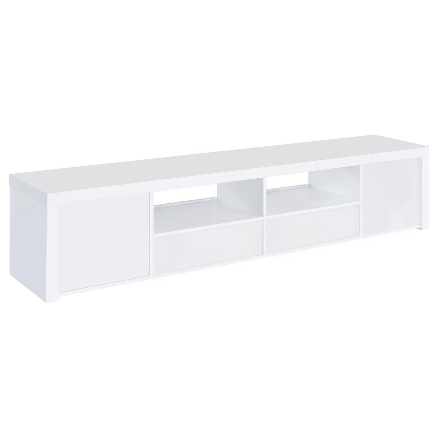 Coaster Furniture Jude 704262 2-door Engineered Wood 79" TV Stand - High Gloss White IMAGE 7