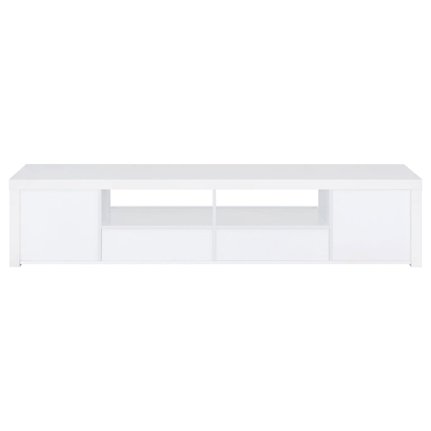 Coaster Furniture Jude 704262 2-door Engineered Wood 79" TV Stand - High Gloss White IMAGE 8