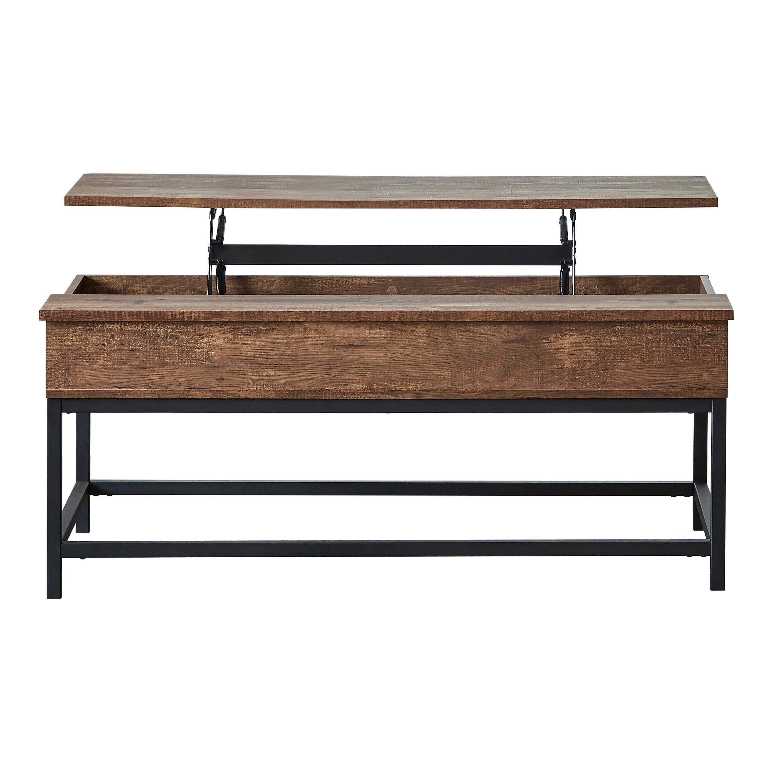  Coaster Furniture Byers 723778 Engineered Wood Lift Top Coffee Table - Brown Oak IMAGE 1