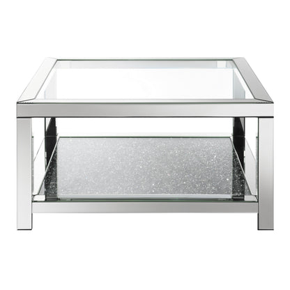 Coaster Furniture Valentina 736218 1-shelf Square Glass Top Coffee Table - Silver IMAGE 2