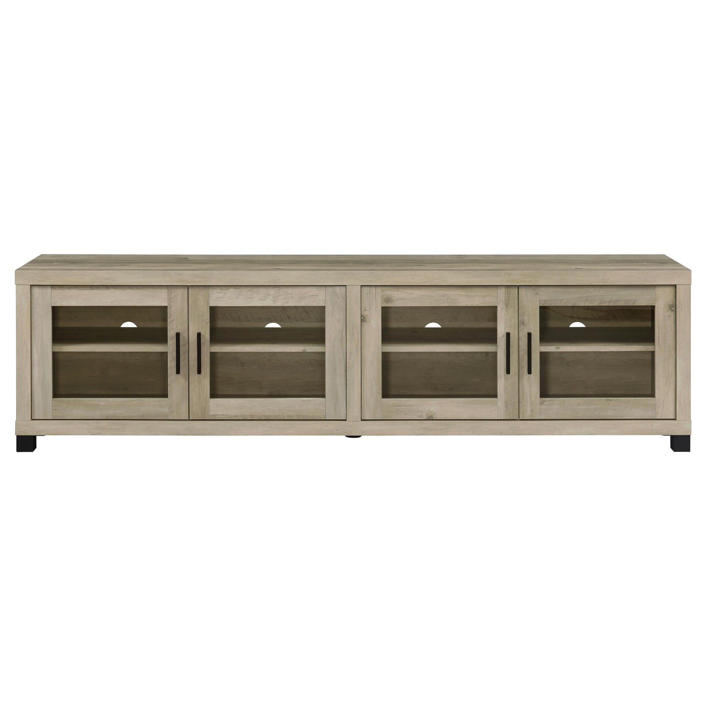 Coaster Furniture Sachin 736283 4-door Engineered Wood 79" TV Stand - Distressed Pine IMAGE 3
