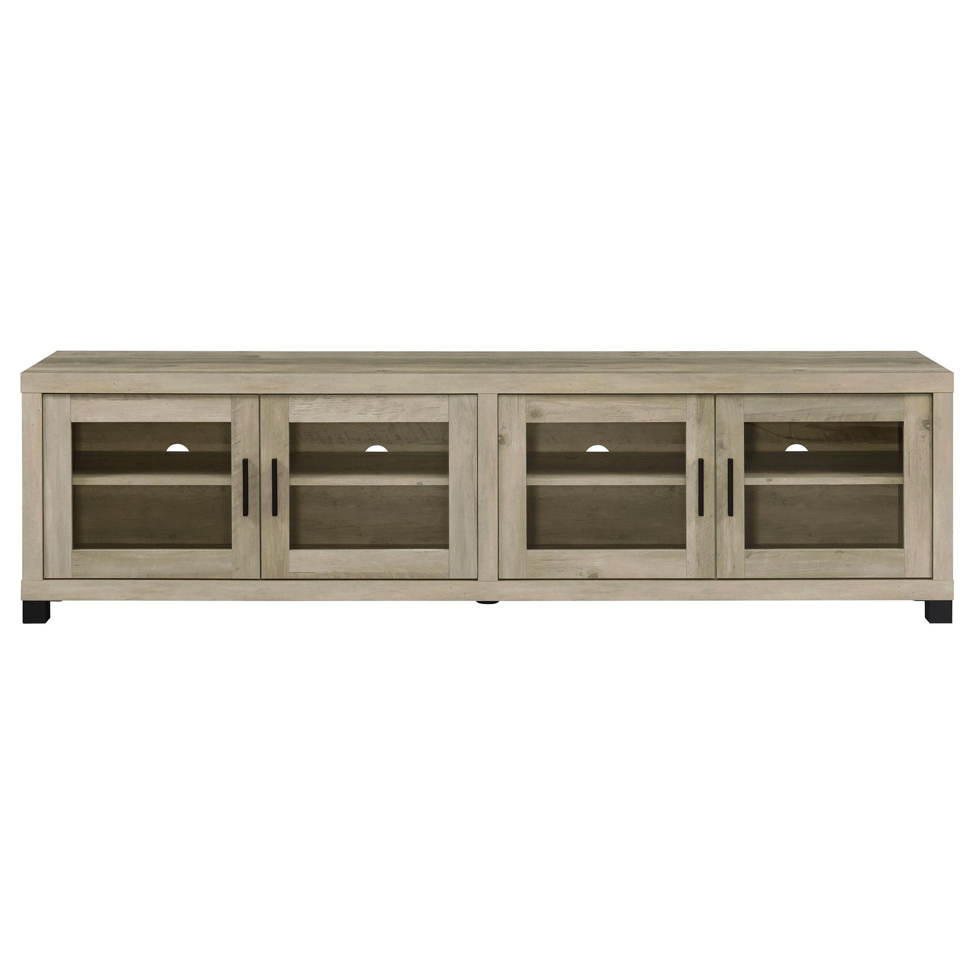 Coaster Furniture Sachin 736283 4-door Engineered Wood 79" TV Stand - Distressed Pine IMAGE 3