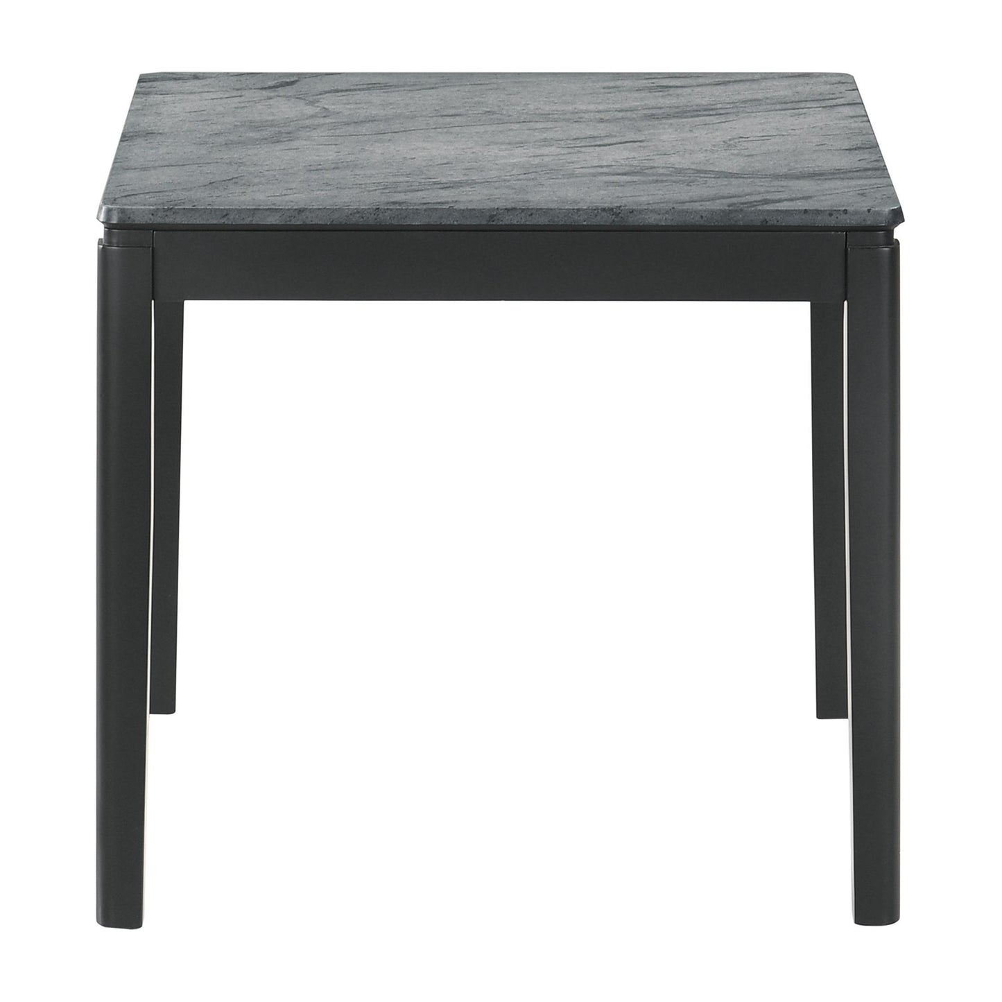 Coaster Furniture Mozzi 753517 Square Faux Marble Side End Table - Grey and Black IMAGE 3