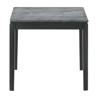 Coaster Furniture Mozzi 753517 Square Faux Marble Side End Table - Grey and Black IMAGE 3