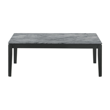 Coaster Furniture Mozzi 753518 Rectangular Faux Marble Coffee Table - Grey and Black IMAGE 3