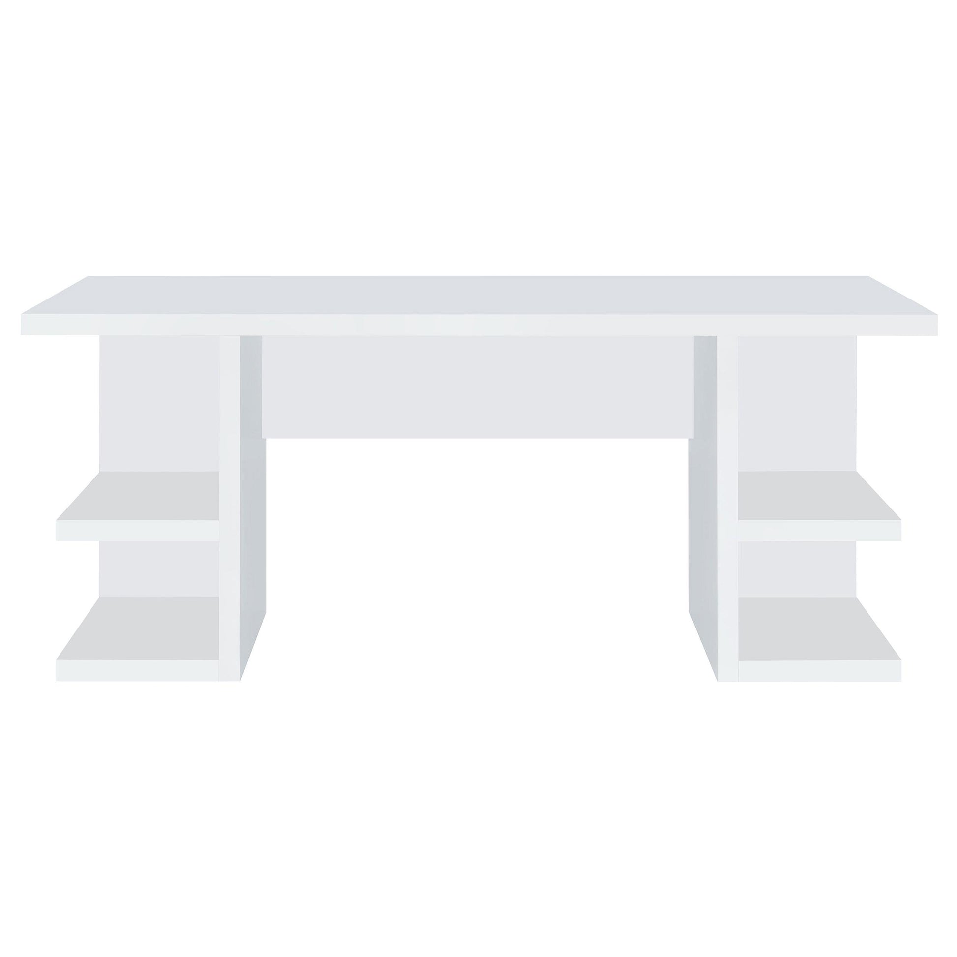 Coaster Furniture Alice 801455 71-inch 4-shelf Engineered Wood Writing Desk - White IMAGE 2