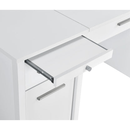 Coaster Furniture Dylan 801573 60-inch 4-Drawer Lift Top Office Desk - White High Gloss IMAGE 14