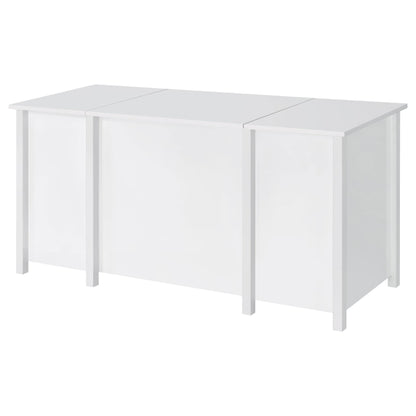 Coaster Furniture Dylan 801573 60-inch 4-Drawer Lift Top Office Desk - White High Gloss IMAGE 7