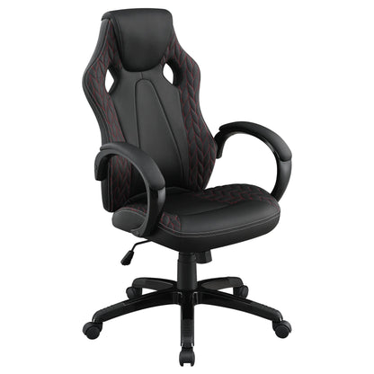 Coaster Furniture Carlos 881426 Upholstered Adjustable Home Office Desk Chair - Black IMAGE 1