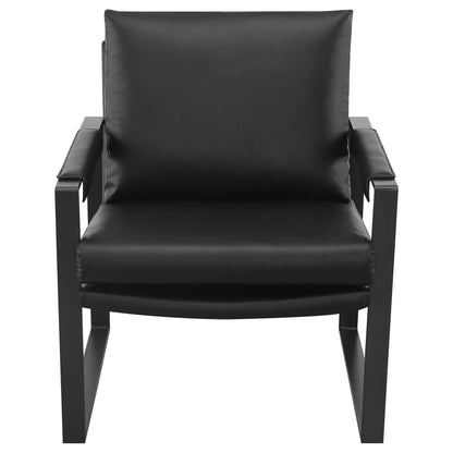  Coaster Furniture Rosalind 903021 Upholstered Track Arm Accent Chair - Black IMAGE 3