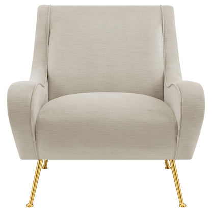 Coaster Furniture Ricci 903043 Upholstered Saddle Arm Accent Chair - Stone IMAGE 3