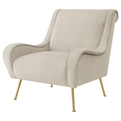 Coaster Furniture Ricci 903043 Upholstered Saddle Arm Accent Chair - Stone IMAGE 4