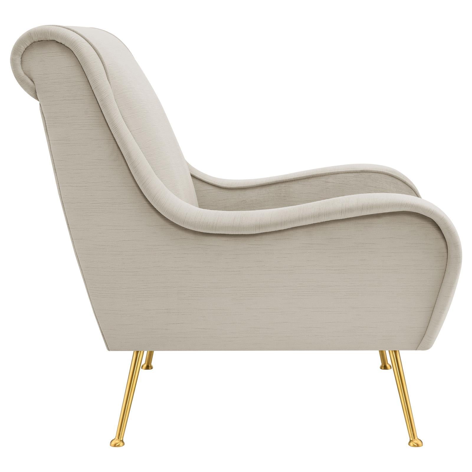 Coaster Furniture Ricci 903043 Upholstered Saddle Arm Accent Chair - Stone IMAGE 8