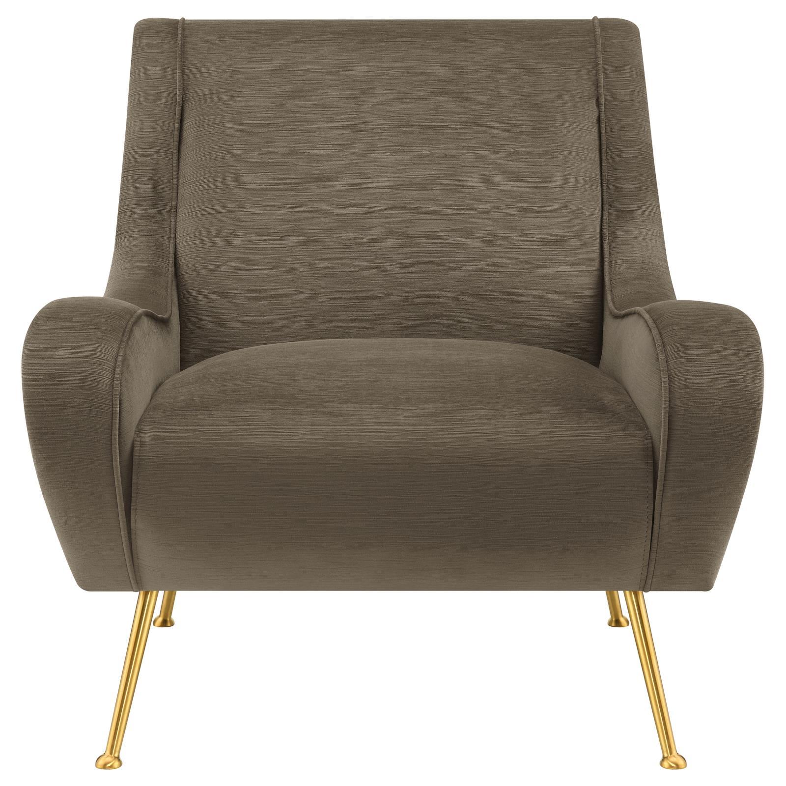 Coaster Furniture Ricci 903044 Upholstered Saddle Arm Accent Chair - Truffle IMAGE 3