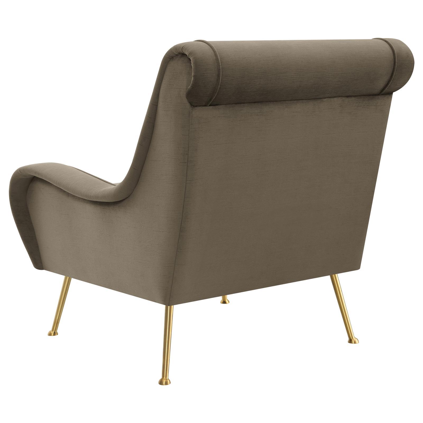 Coaster Furniture Ricci 903044 Upholstered Saddle Arm Accent Chair - Truffle IMAGE 6