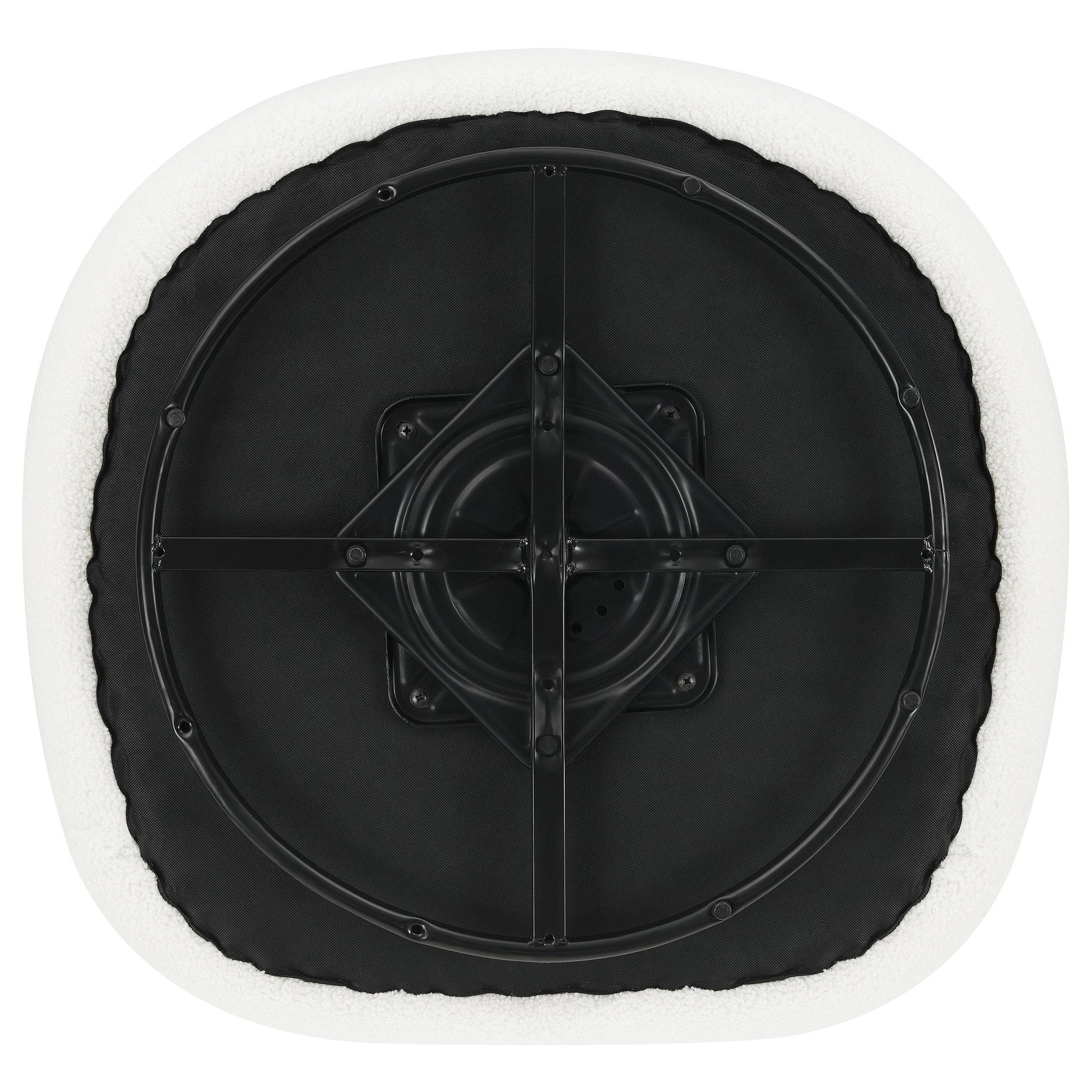  Coaster Furniture Hudson 905726 Faux Sheepskin Upholstered Swivel Chair - Natural IMAGE 12