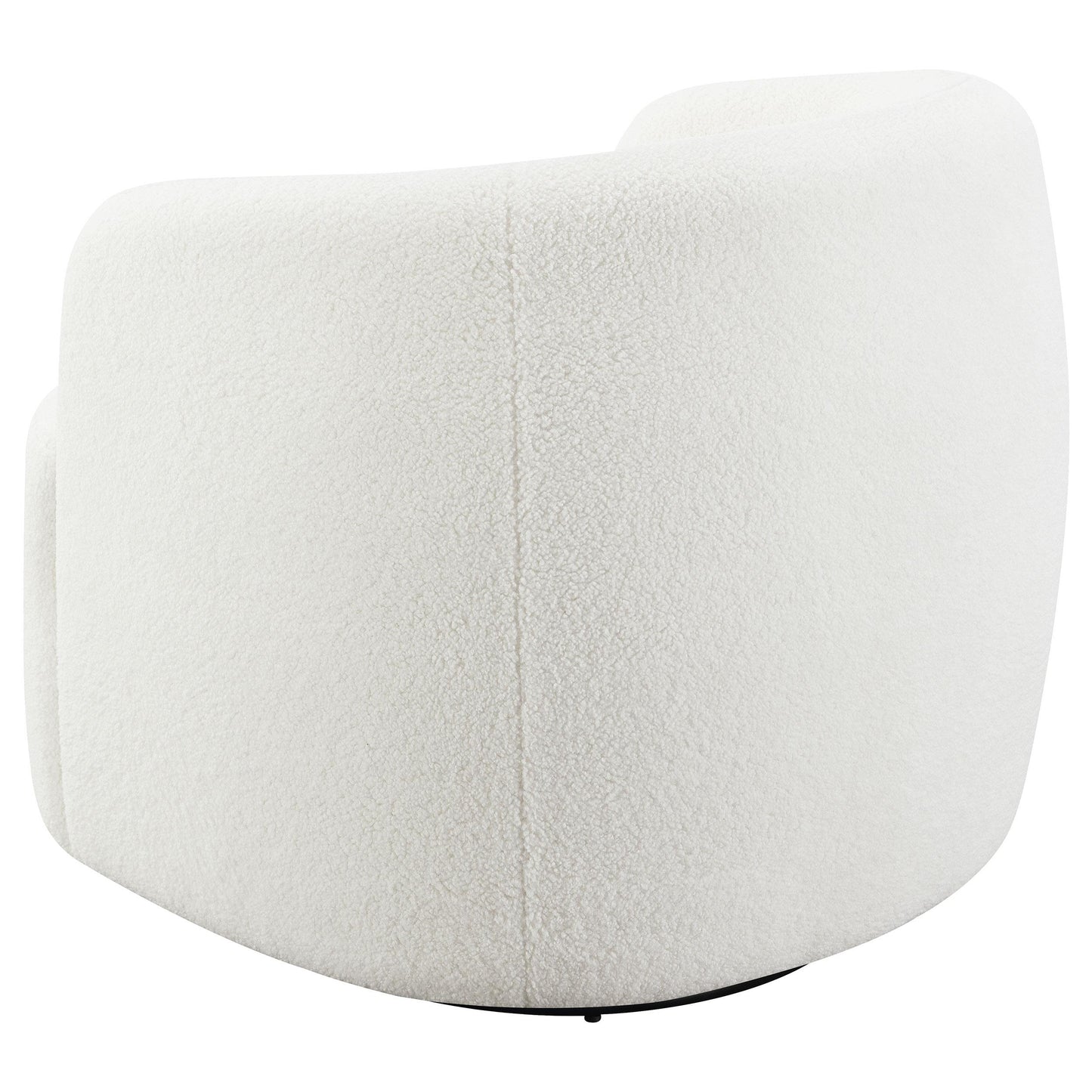  Coaster Furniture Hudson 905726 Faux Sheepskin Upholstered Swivel Chair - Natural IMAGE 5