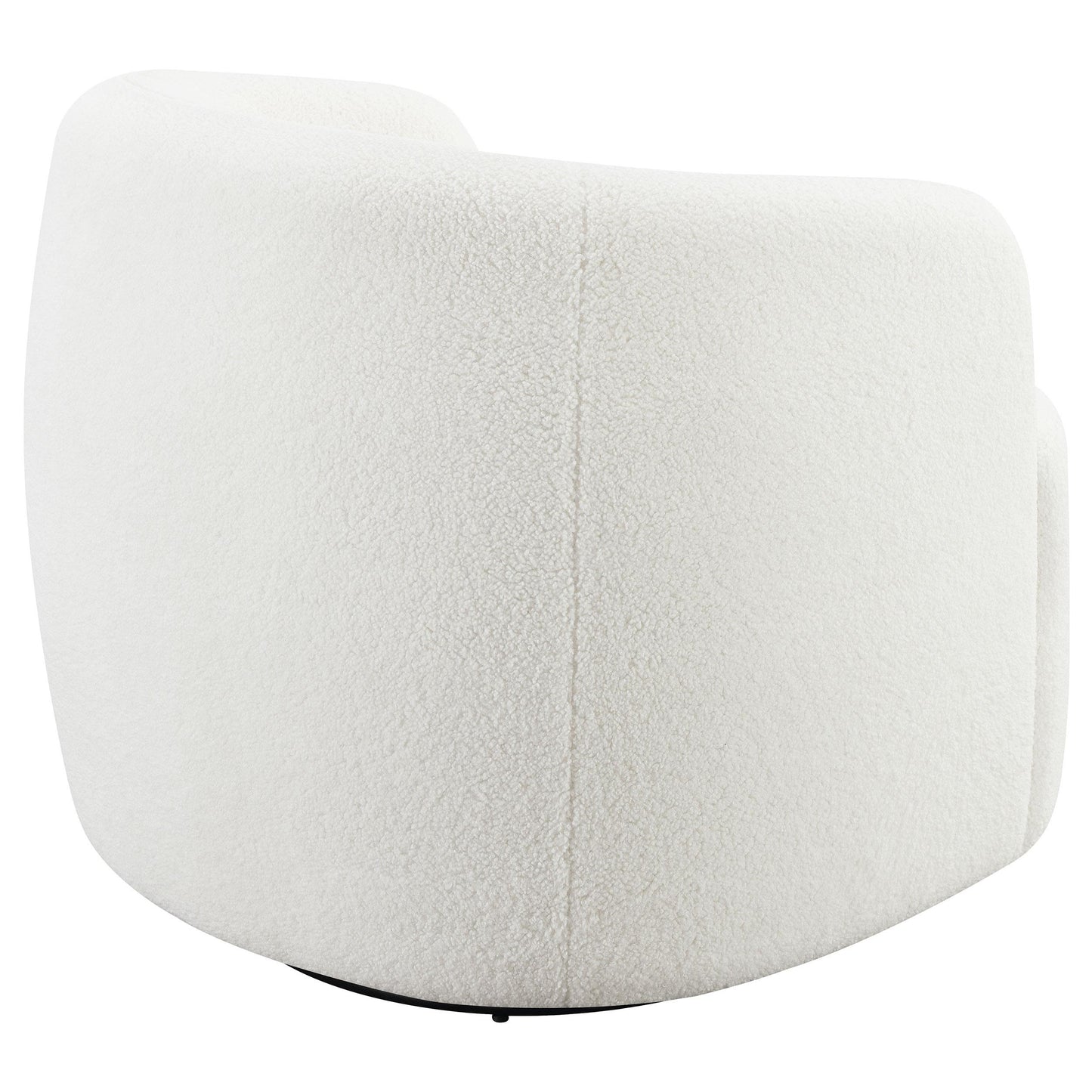  Coaster Furniture Hudson 905726 Faux Sheepskin Upholstered Swivel Chair - Natural IMAGE 6