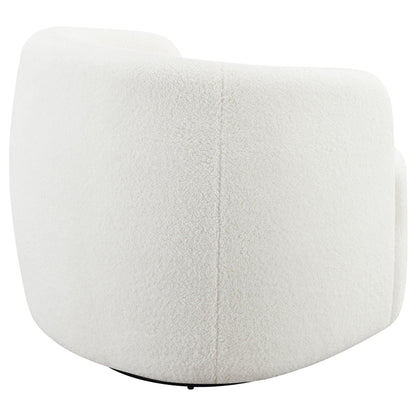  Coaster Furniture Hudson 905726 Faux Sheepskin Upholstered Swivel Chair - Natural IMAGE 6