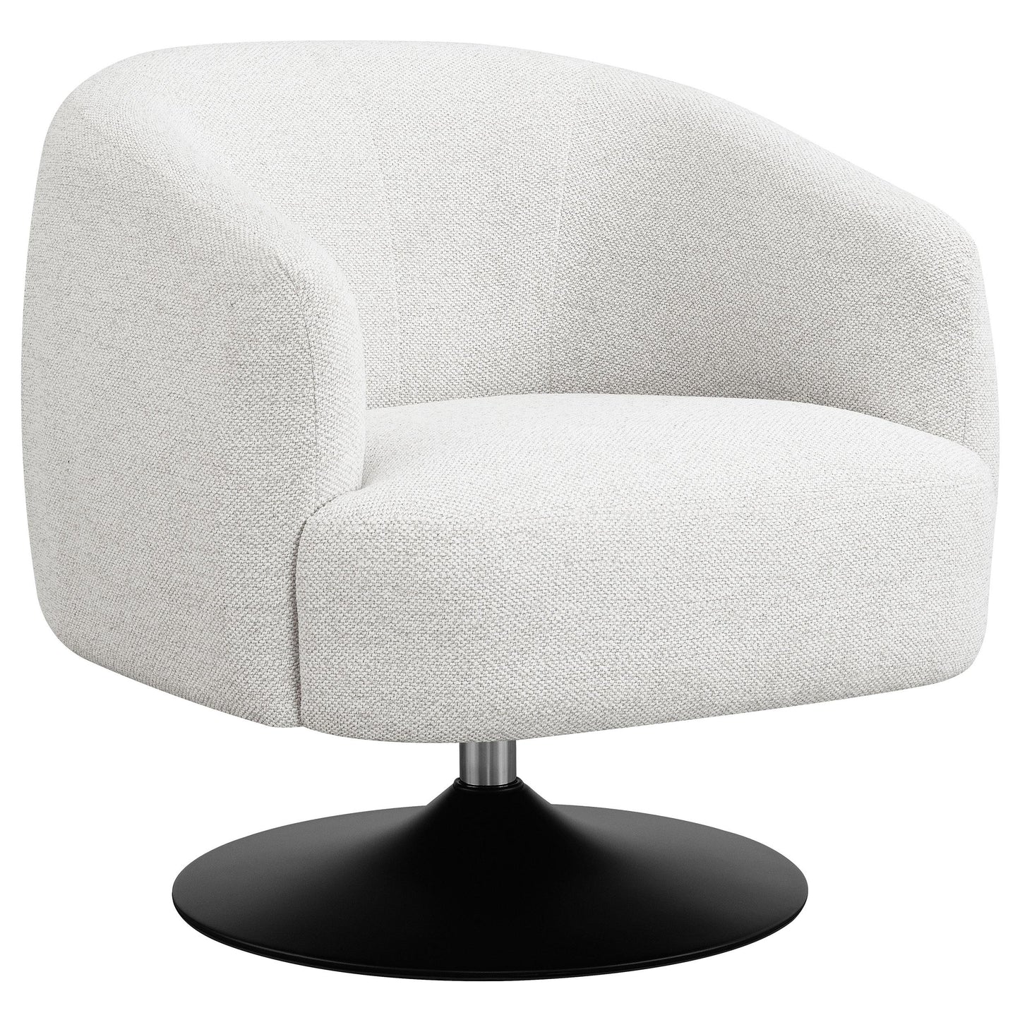 Coaster Furniture Dave 905739 Upholstered Barrel Back Swivel Club Chair - Beige IMAGE 1