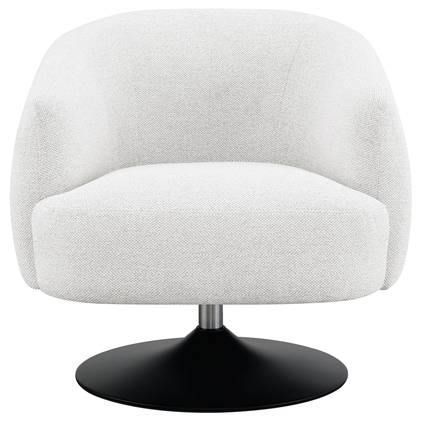 Coaster Furniture Dave 905739 Upholstered Barrel Back Swivel Club Chair - Beige IMAGE 2