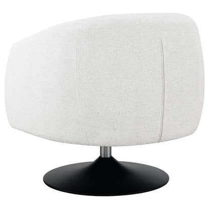 Coaster Furniture Dave 905739 Upholstered Barrel Back Swivel Club Chair - Beige IMAGE 5