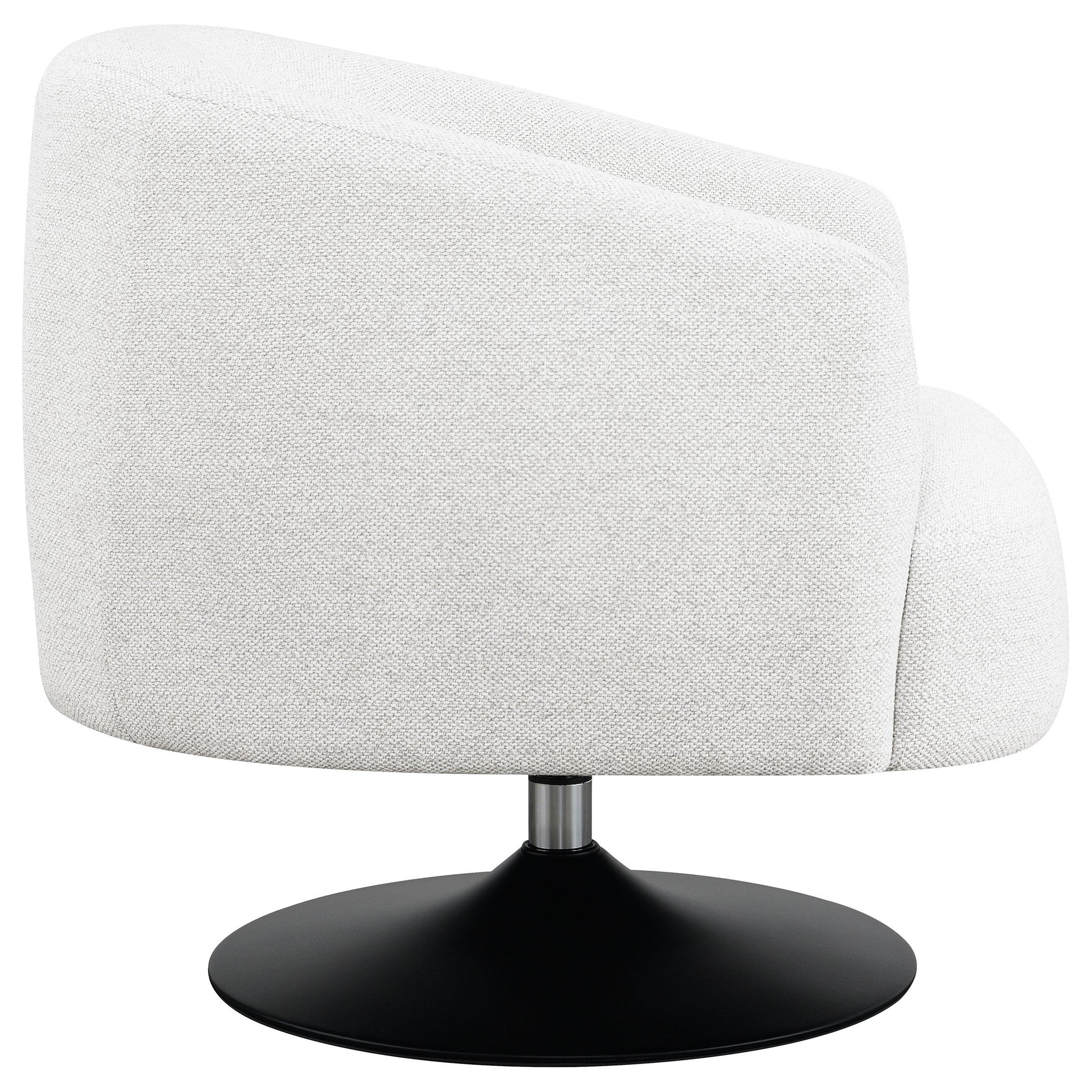 Coaster Furniture Dave 905739 Upholstered Barrel Back Swivel Club Chair - Beige IMAGE 7